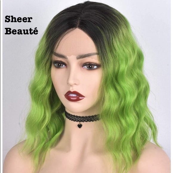 Ombre Green Lace Front Wig